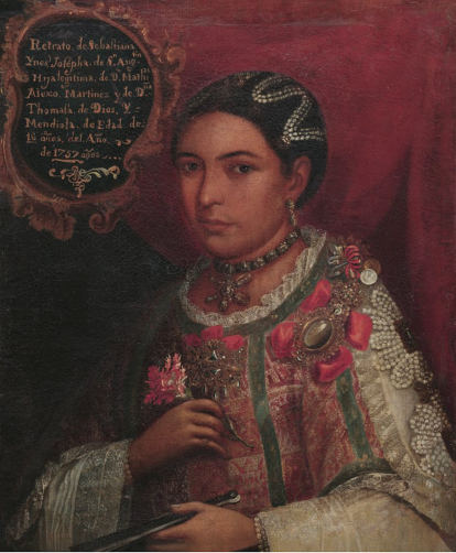 Retrato de Josefa de San Agustín, antes de que ingresara al convento Corpus Christi para mujeres indígenas.