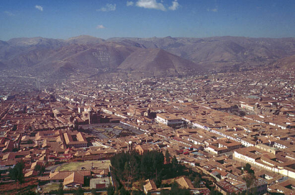 Vista aérea de Cusco, en el Perú.